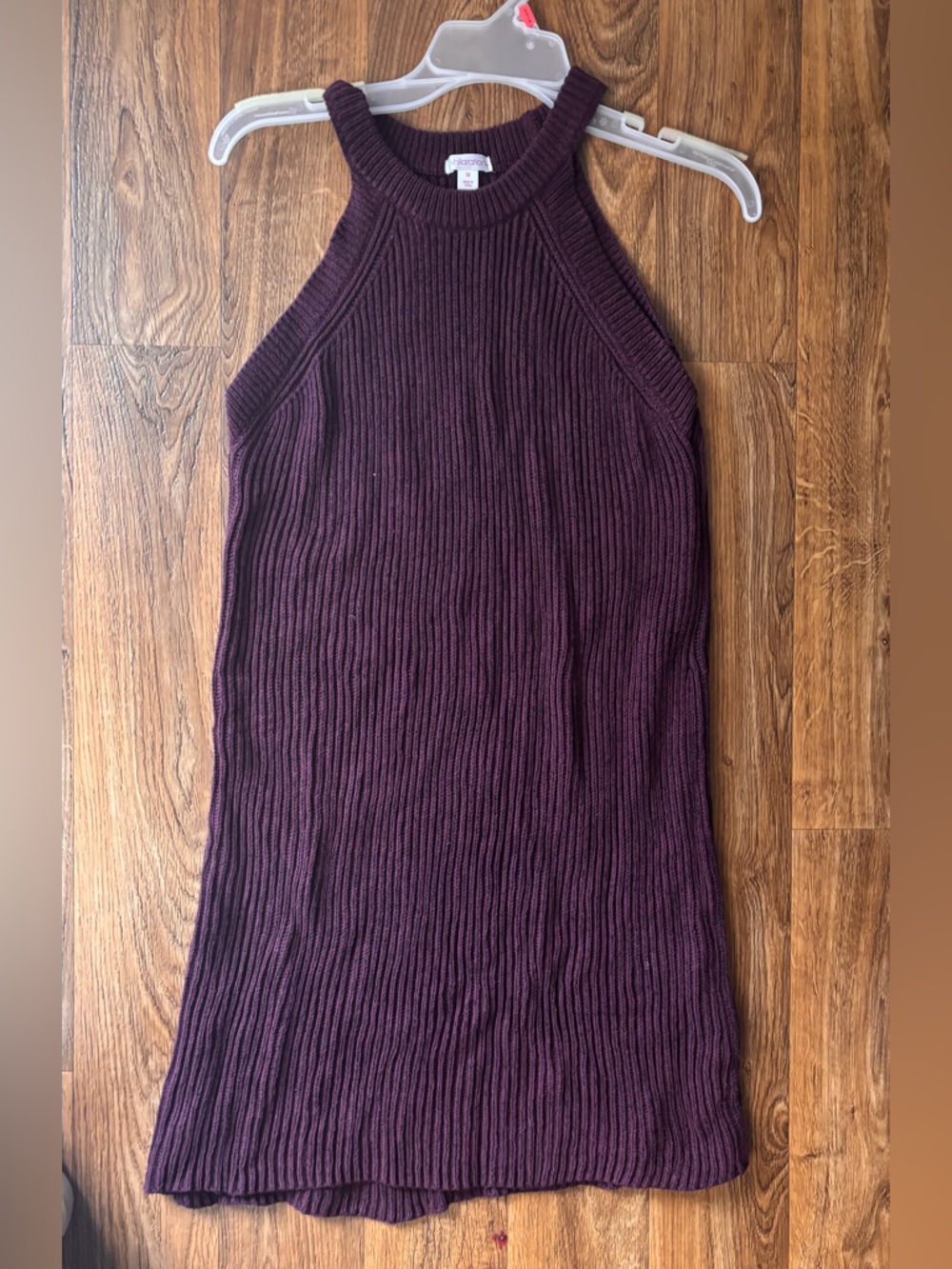 Xhilaration Ribbed Knit Sweater Dress in Plum